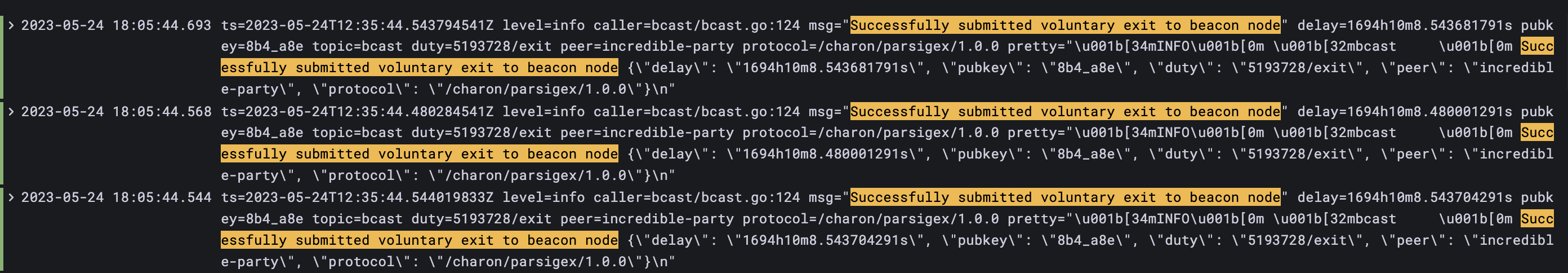 Verify in Grafana Exit panel